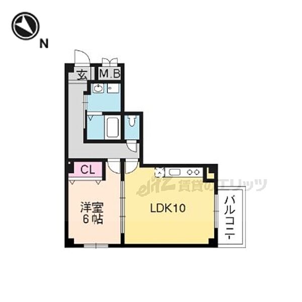 CASA MIA 102｜京都府京都市左京区田中西大久保町(賃貸マンション1LDK・1階・43.28㎡)の写真 その2