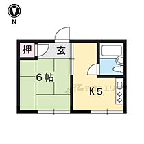 山中荘 103 ｜ 京都府京都市左京区岩倉西宮田町（賃貸アパート1K・1階・18.20㎡） その2