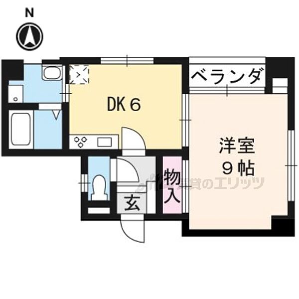 アクアコート北山 203｜京都府京都市北区大宮南山ノ前町(賃貸マンション1DK・2階・37.32㎡)の写真 その2