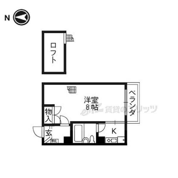 アメニティＫII 102｜京都府京都市北区西賀茂角社町(賃貸マンション1K・1階・27.54㎡)の写真 その2