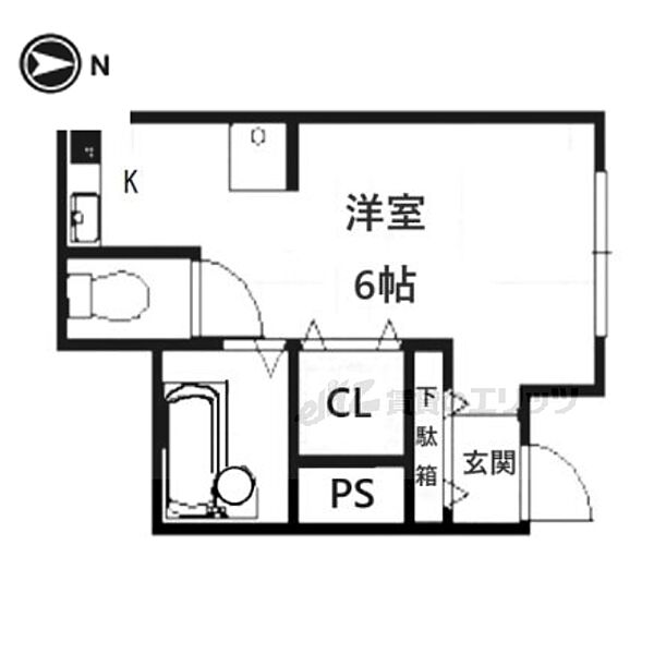 メゾン陽生 203｜京都府京都市北区大宮東脇台町(賃貸マンション1K・2階・22.00㎡)の写真 その2