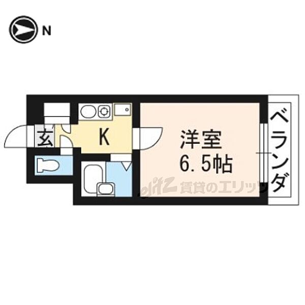 ピラーズ北山 311｜京都府京都市左京区松ケ崎木ノ本町(賃貸マンション1K・3階・19.80㎡)の写真 その2