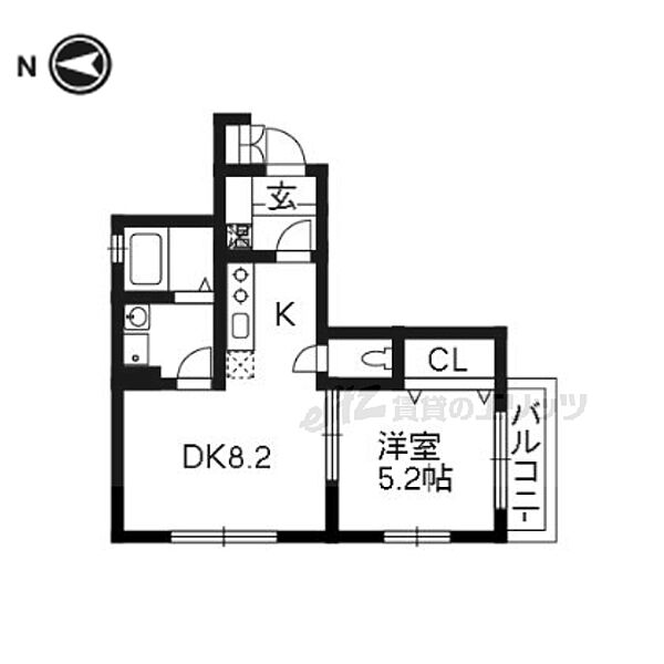 ＫＭＣ鴨川仁王門 202｜京都府京都市左京区川端通二条下る孫橋町(賃貸マンション1DK・2階・33.17㎡)の写真 その2