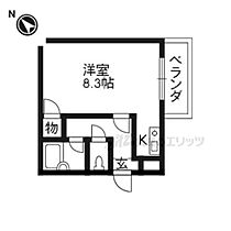 ナイス市原24 306 ｜ 京都府京都市左京区静市市原町（賃貸マンション1K・3階・28.00㎡） その2