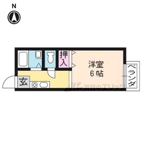 サンハイツアベ 106｜京都府京都市左京区北白川東伊織町(賃貸アパート1K・1階・20.46㎡)の写真 その2