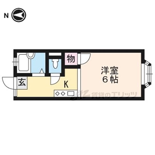 アパートメントハウス二軒家 201｜京都府京都市北区上賀茂二軒家町(賃貸アパート1K・2階・19.87㎡)の写真 その2