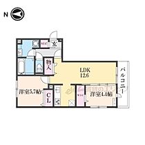 京都府京都市北区上賀茂石計町（賃貸アパート2LDK・2階・56.68㎡） その2