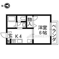 クランベリーハウス 203 ｜ 京都府京都市左京区下鴨松ノ木町（賃貸アパート1K・2階・24.24㎡） その2