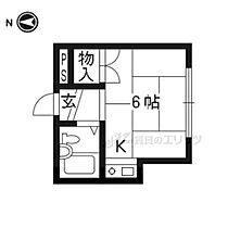 中田マンション 203 ｜ 京都府京都市左京区静市静原町（賃貸アパート1R・2階・16.20㎡） その2