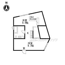 京都府京都市左京区田中上玄京町（賃貸マンション2K・1階・41.82㎡） その2