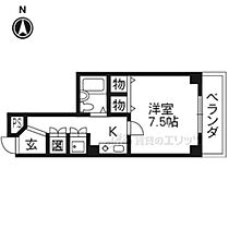 ルモン紫野  ｜ 京都府京都市北区紫野宮東町（賃貸マンション1K・6階・25.24㎡） その2