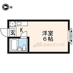 サニーハイツ 1Kの間取図画像