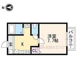 ジュン・アンビエンテ 1階1Kの間取り
