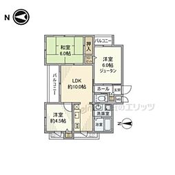 シンフォニー宝ヶ池 3LDKの間取図画像