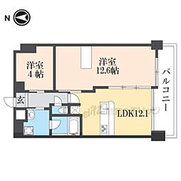 プリオーレ24堀川紫明 2LDKの間取図画像