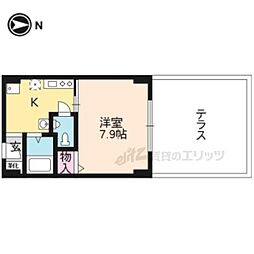 プチメゾン北山 1Kの間取図画像