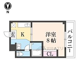 共通マンション 1Kの間取図画像