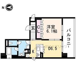 リーガル京都聖護院 1DKの間取図画像