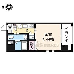 HF河原町二条レジデンス 1Kの間取図画像