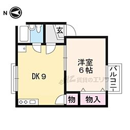 レグメントダム 1DKの間取図画像