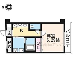 M.MUROMACHI 1Kの間取図画像
