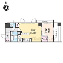 STANDZ西院 1LDKの間取図画像