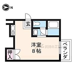 ショウゼンマンション 1Kの間取図画像