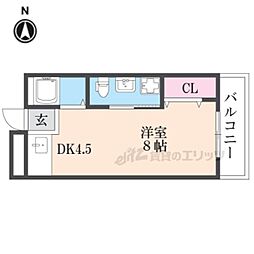 ハイツ雅 ワンルームの間取図画像