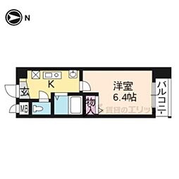エイペックス京都新京極1 1Kの間取図画像