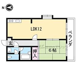 エレガントコーポ1 1LDKの間取図画像