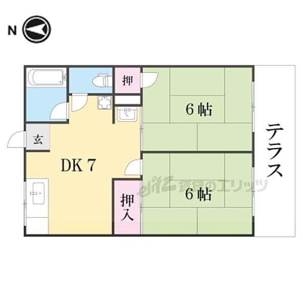 滋賀県大津市皇子が丘3丁目(賃貸アパート2DK・1階・38.88㎡)の写真 その2