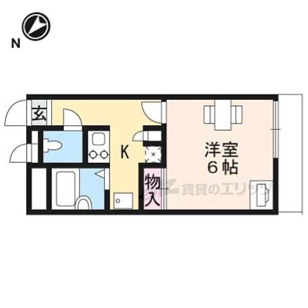 滋賀県守山市守山5丁目(賃貸アパート1K・1階・20.28㎡)の写真 その2