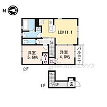 ユアメゾン唐崎B棟 202 ｜ 滋賀県大津市穴太1丁目（賃貸アパート2LDK・2階・57.01㎡） その2