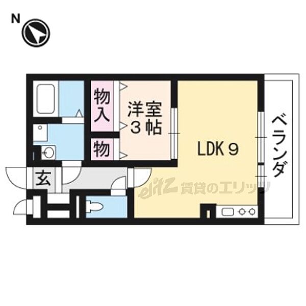 セジュールジュン 203｜滋賀県東近江市八日市本町(賃貸アパート1DK・2階・33.12㎡)の写真 その2