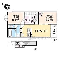 ウエスト・サイド・ヴィラ 203 ｜ 滋賀県高島市城山台2丁目（賃貸アパート2LDK・2階・58.60㎡） その2