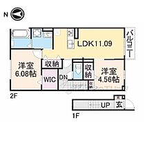 フラン瀬田B棟 202 ｜ 滋賀県大津市大萱５丁目（賃貸アパート2LDK・2階・59.57㎡） その2