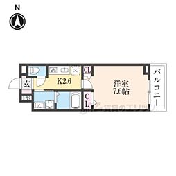 JR湖西線 大津京駅 徒歩9分の賃貸アパート 2階1Kの間取り