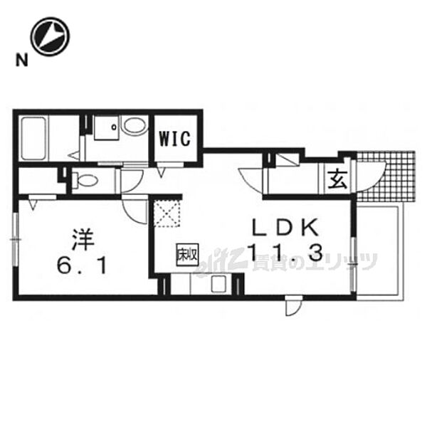 滋賀県彦根市東沼波町(賃貸アパート1LDK・1階・41.13㎡)の写真 その2