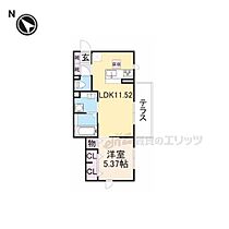 滋賀県大津市本堅田6丁目（賃貸アパート1LDK・1階・41.11㎡） その2