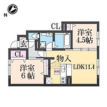 滋賀県彦根市馬場一丁目（賃貸アパート2LDK・1階・54.02㎡） その2