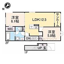 滋賀県高島市安曇川町西万木字今城（賃貸アパート2LDK・2階・59.93㎡） その2