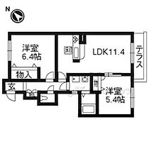 滋賀県栗東市下鈎（賃貸アパート2LDK・1階・53.94㎡） その2