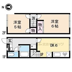 レオパレスNINE 2DKの間取図画像
