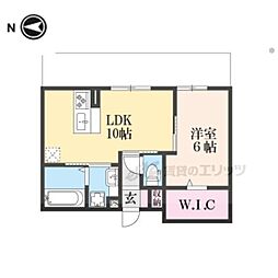JR東海道・山陽本線 膳所駅 徒歩13分の賃貸アパート 3階1LDKの間取り
