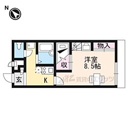 レオパレス日吉 1Kの間取図画像