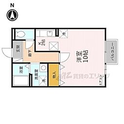 グリーンハイツ 2階ワンルームの間取り