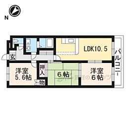 JR東海道・山陽本線 栗東駅 徒歩15分の賃貸アパート 1階3LDKの間取り