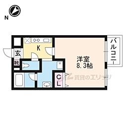 アンビエンテ 1Kの間取図画像