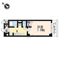 ローズガーデン 1Kの間取図画像