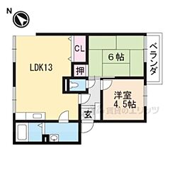 ベルヴェデールIMAI 2LDKの間取図画像
